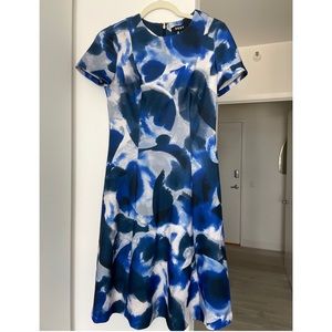 DKNY Blue patterned dress